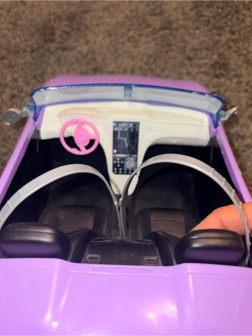Barbie Dream Car Convertible Purple 2-Seater Vehicle Mattel HBT92 2020 EUC